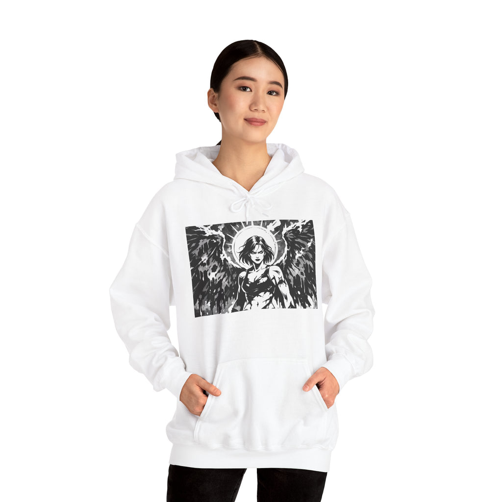 Gothic Angel Illustration Pullover Unisex Hoodie