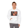 Unisex Fiery Fallen Angel Hoodie — Dark Fantasy Angel Graphic Hoodie