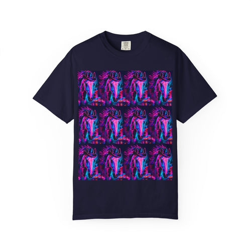 Psychedelic Neon Cowboy Horse Repeater T-Shirt