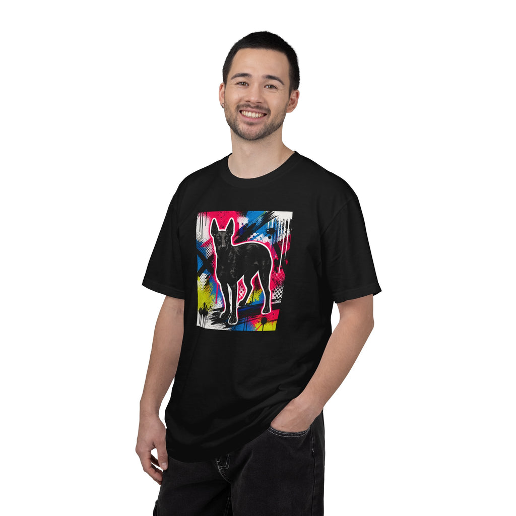 Unisex Graffiti Dog T-Shirt — Neon Street Art Dog Tee