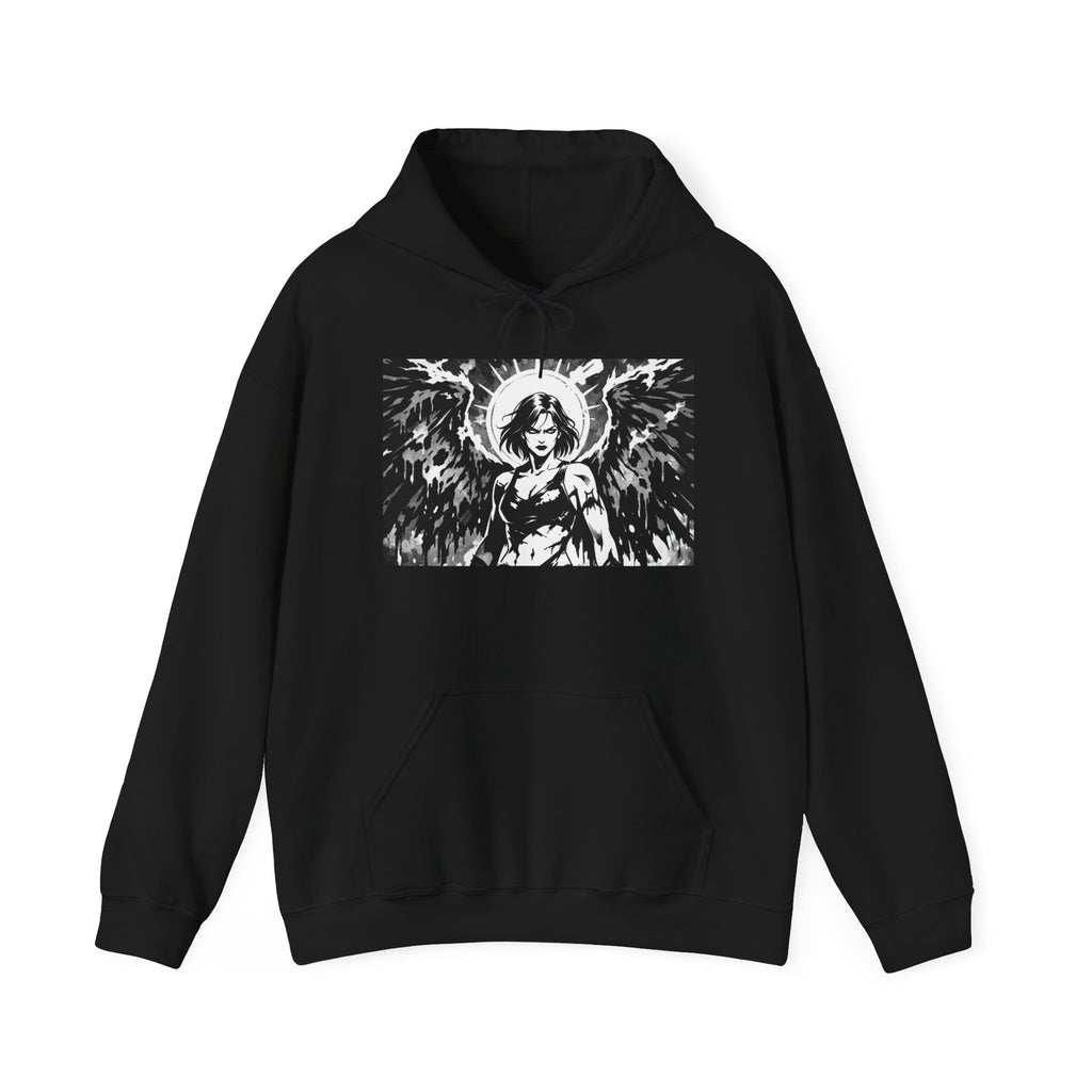 Gothic Angel Illustration Pullover Unisex Hoodie