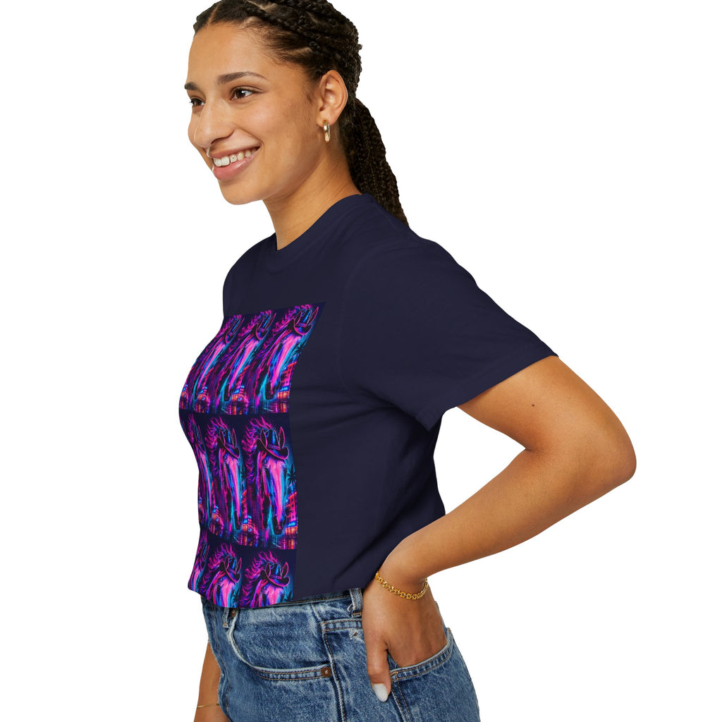 Psychedelic Neon Cowboy Horse Repeater T-Shirt